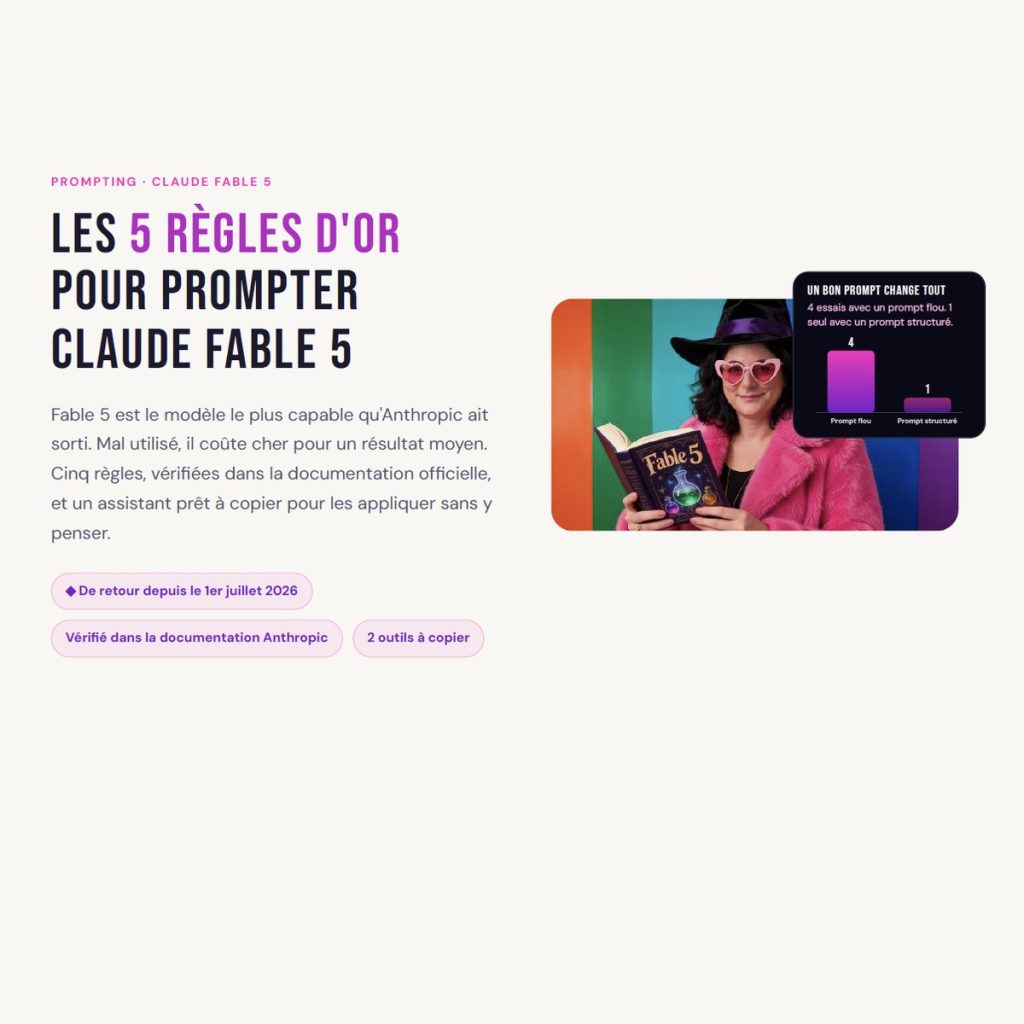 Yaelle en sorcière avec le grimoire Fable 5