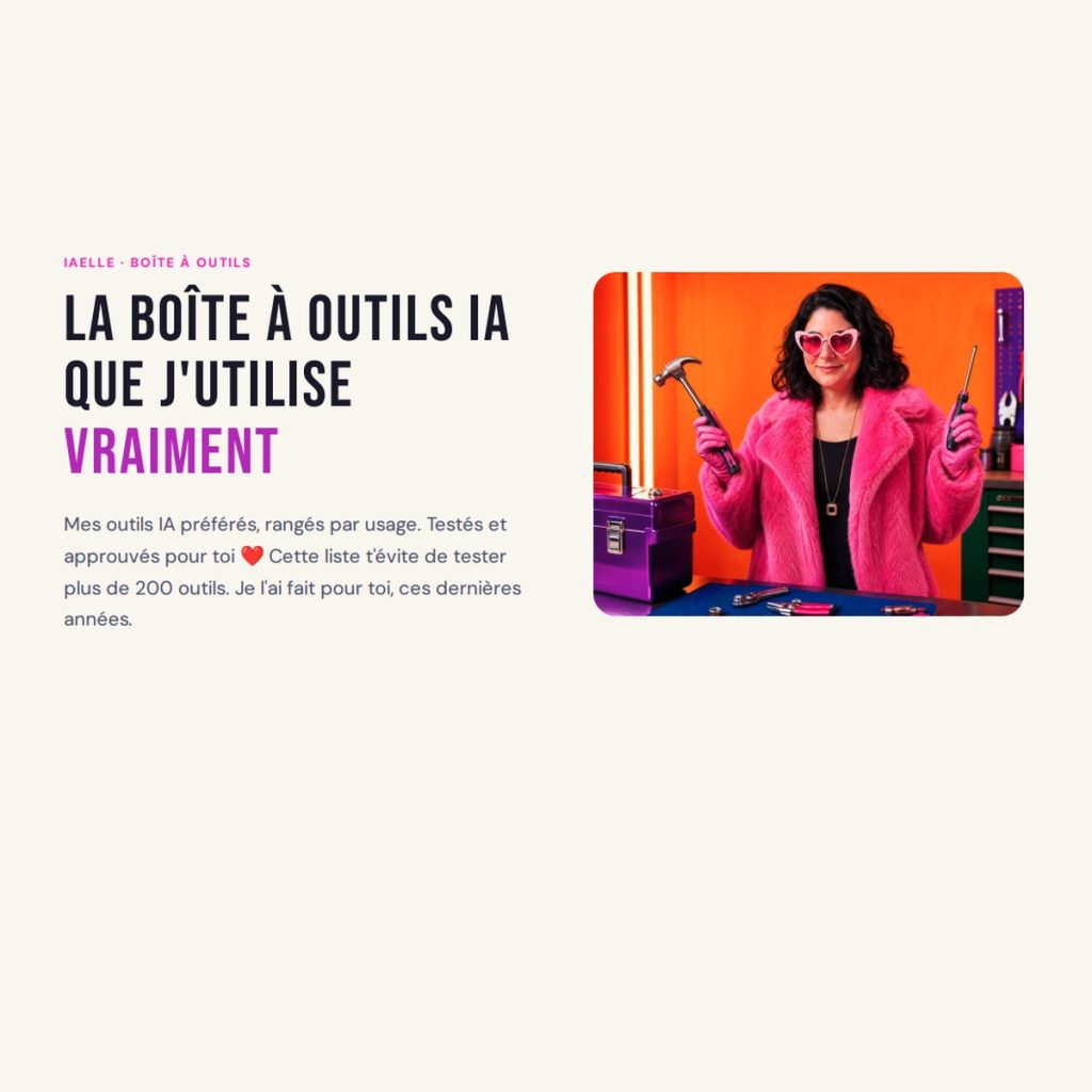 La boîte à outils IA que j'utilise vraiment