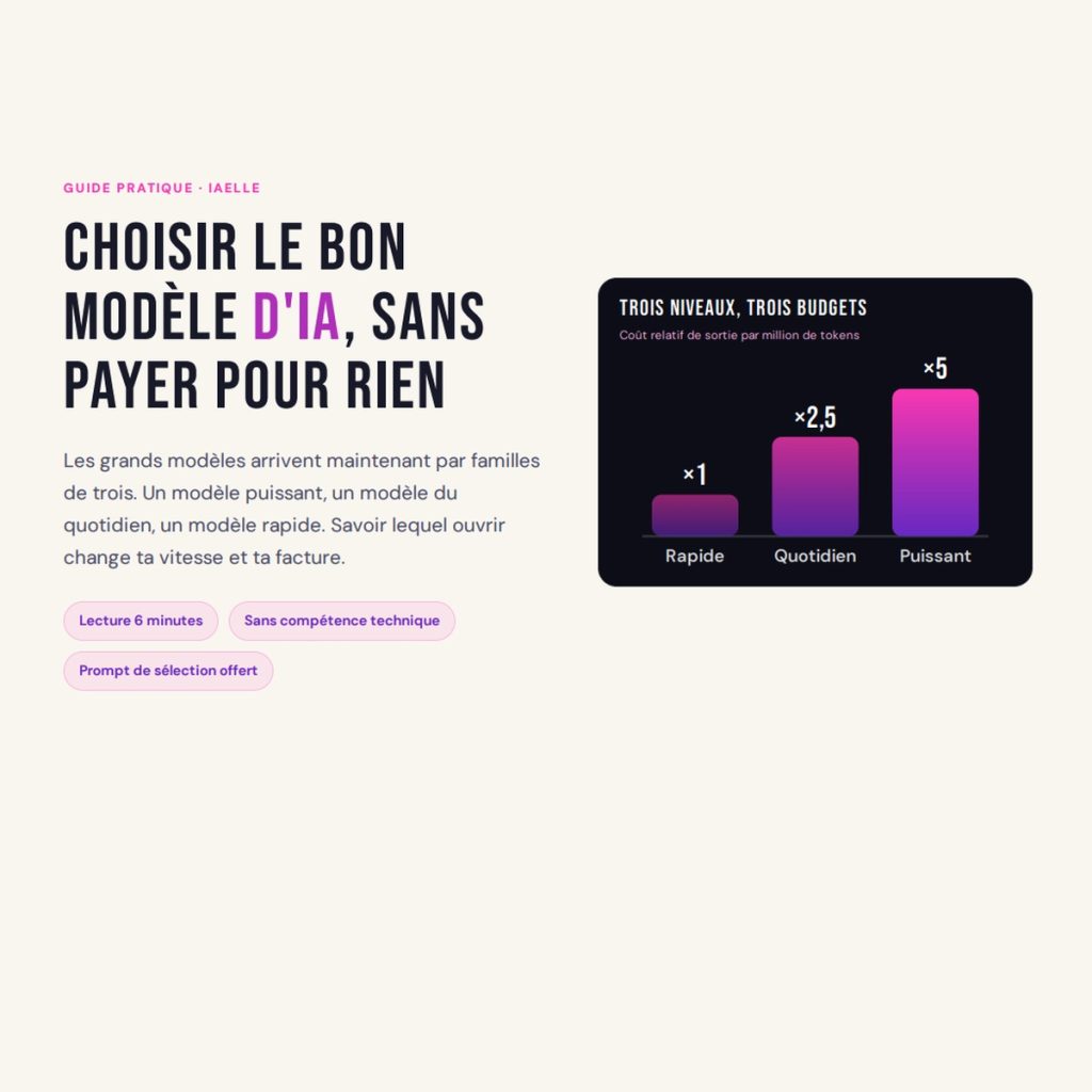 Choisir le bon modèle, sans payer pour rien