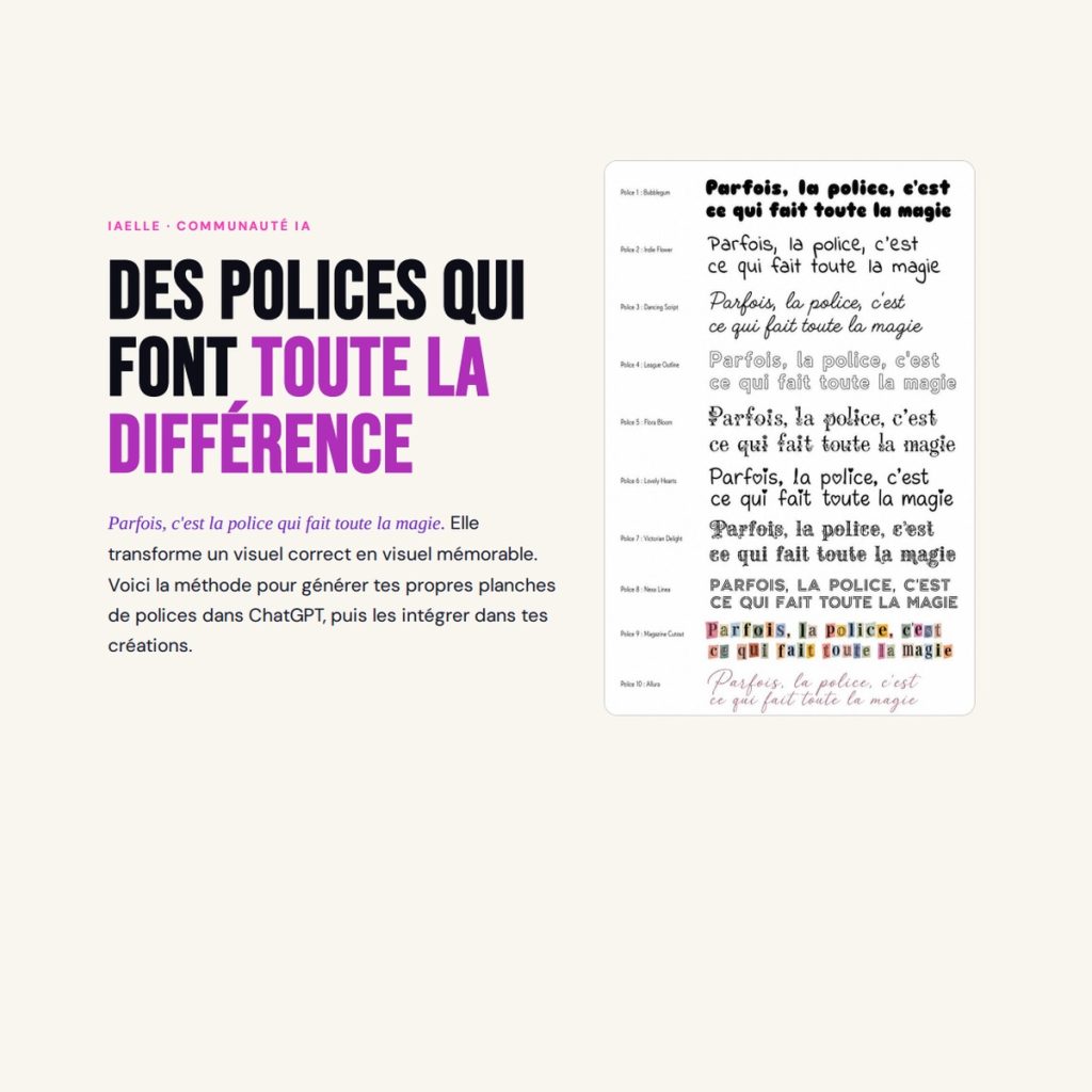 Des polices qui font toute la différence