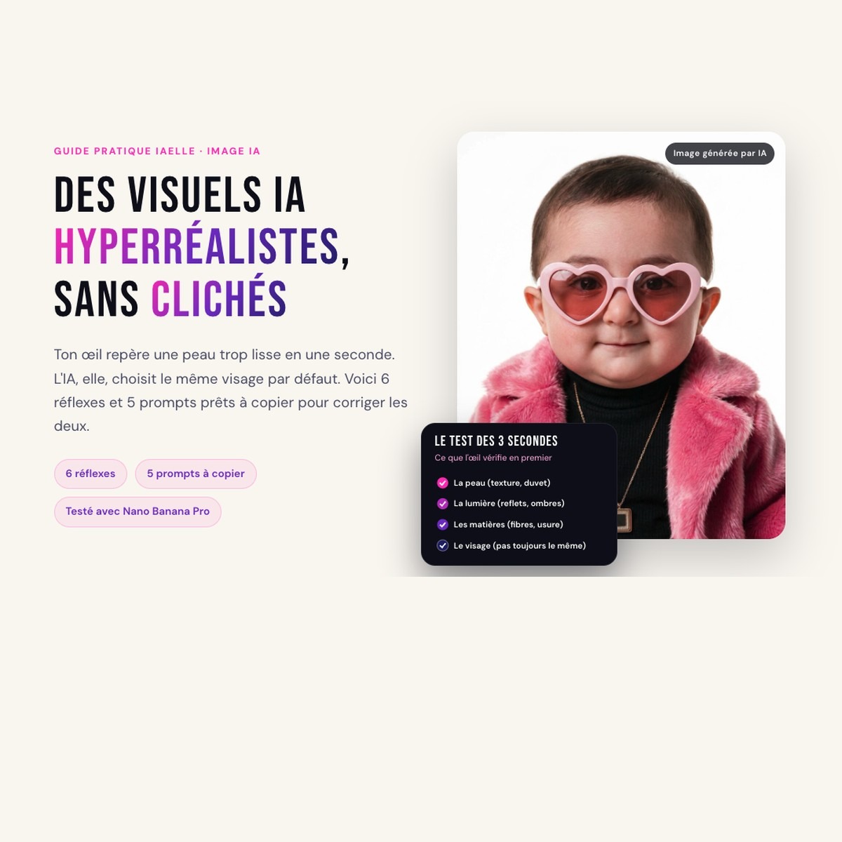 Guide pratique IAelle : des visuels IA hyperréalistes, sans clichés